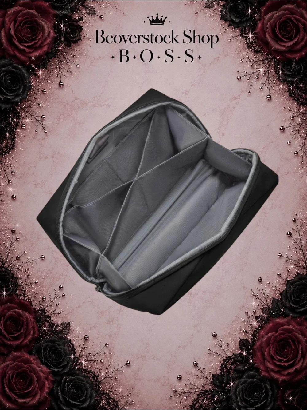 New NWT Unisex CHAMPS Onyx Waterproof Toiletry Makeup Storage Bag